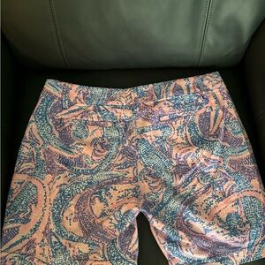 Lilly Pulitzer Pink and Blue Patterned Bike Shorts